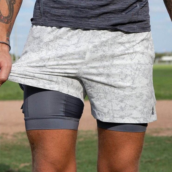 chubbies Other - Chubbies Men's Wash On Wash Offs 5.5" Training Shorts XL Gray White Stretch